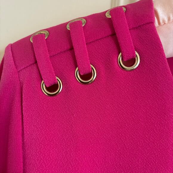 Chico's Dress Size 0 = Womens XS Hot Pink Flowy Sleeves Midi Glam - Picture 7 of 8